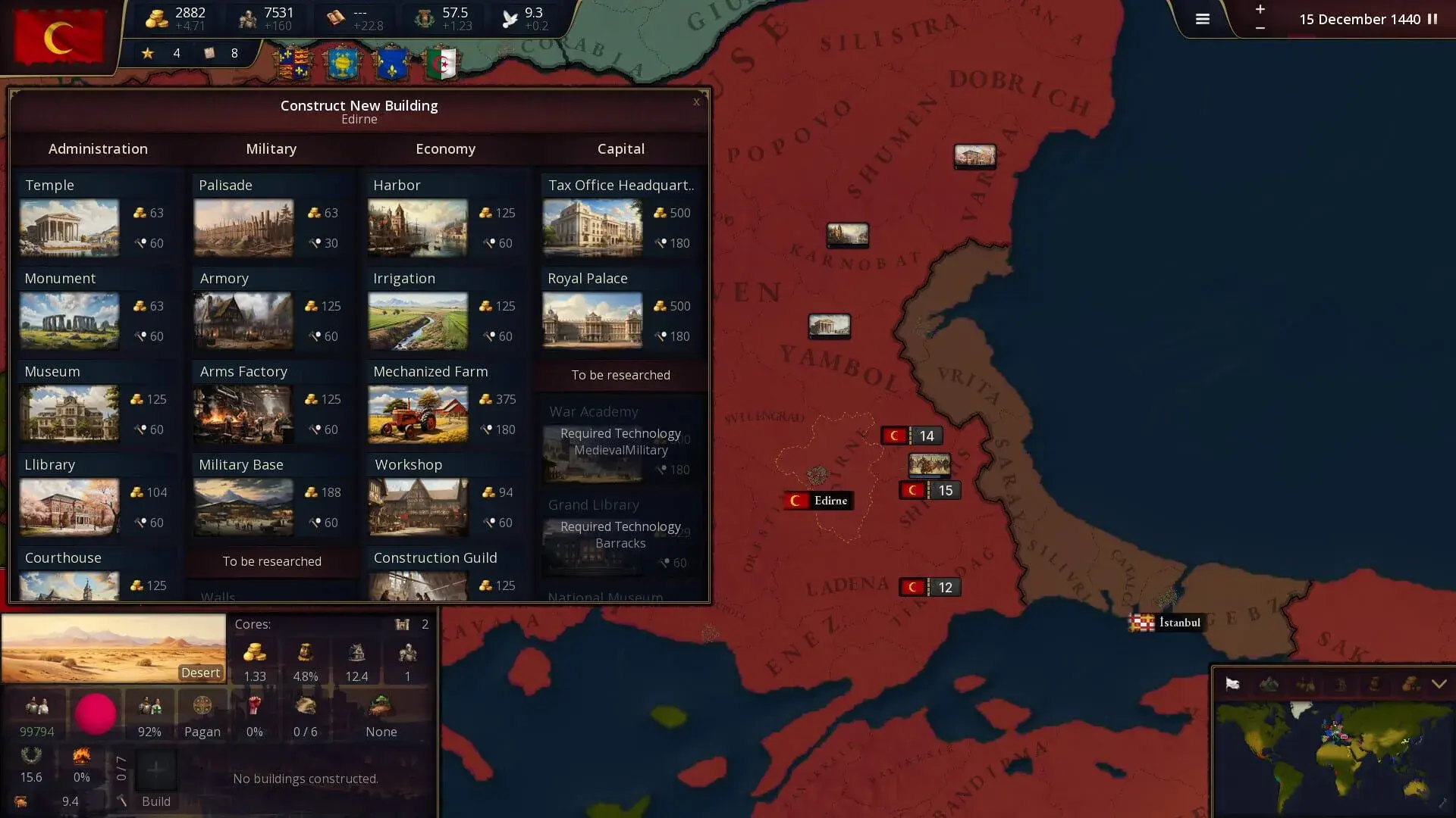 Age of History III - akcja w grze
