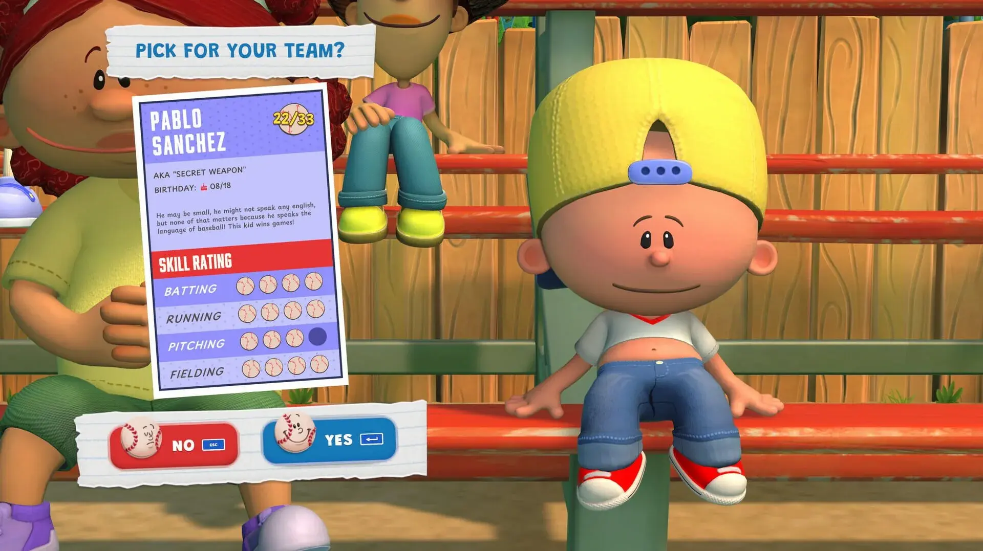 Backyard Baseball - świat gry, lokacja