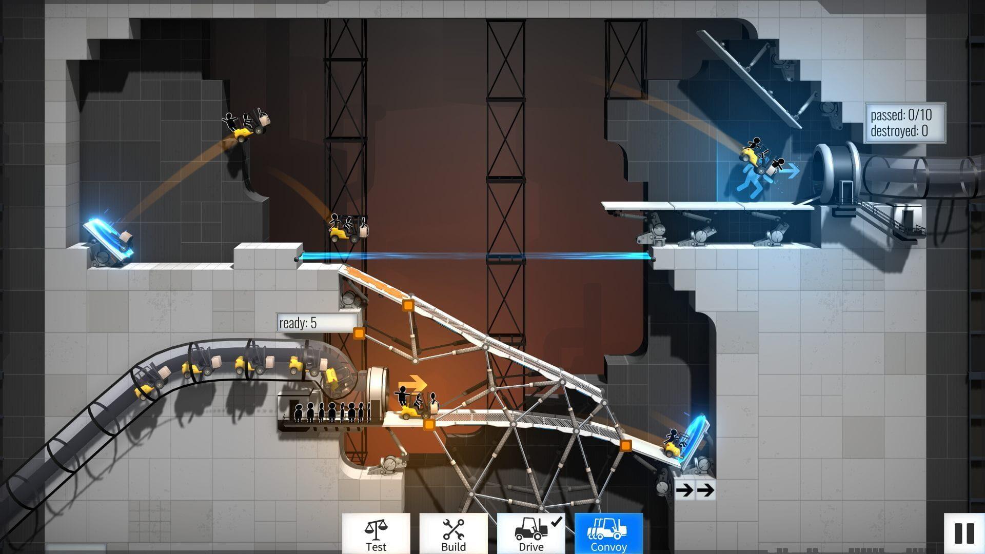 Bridge Constructor Portal - akcja w grze