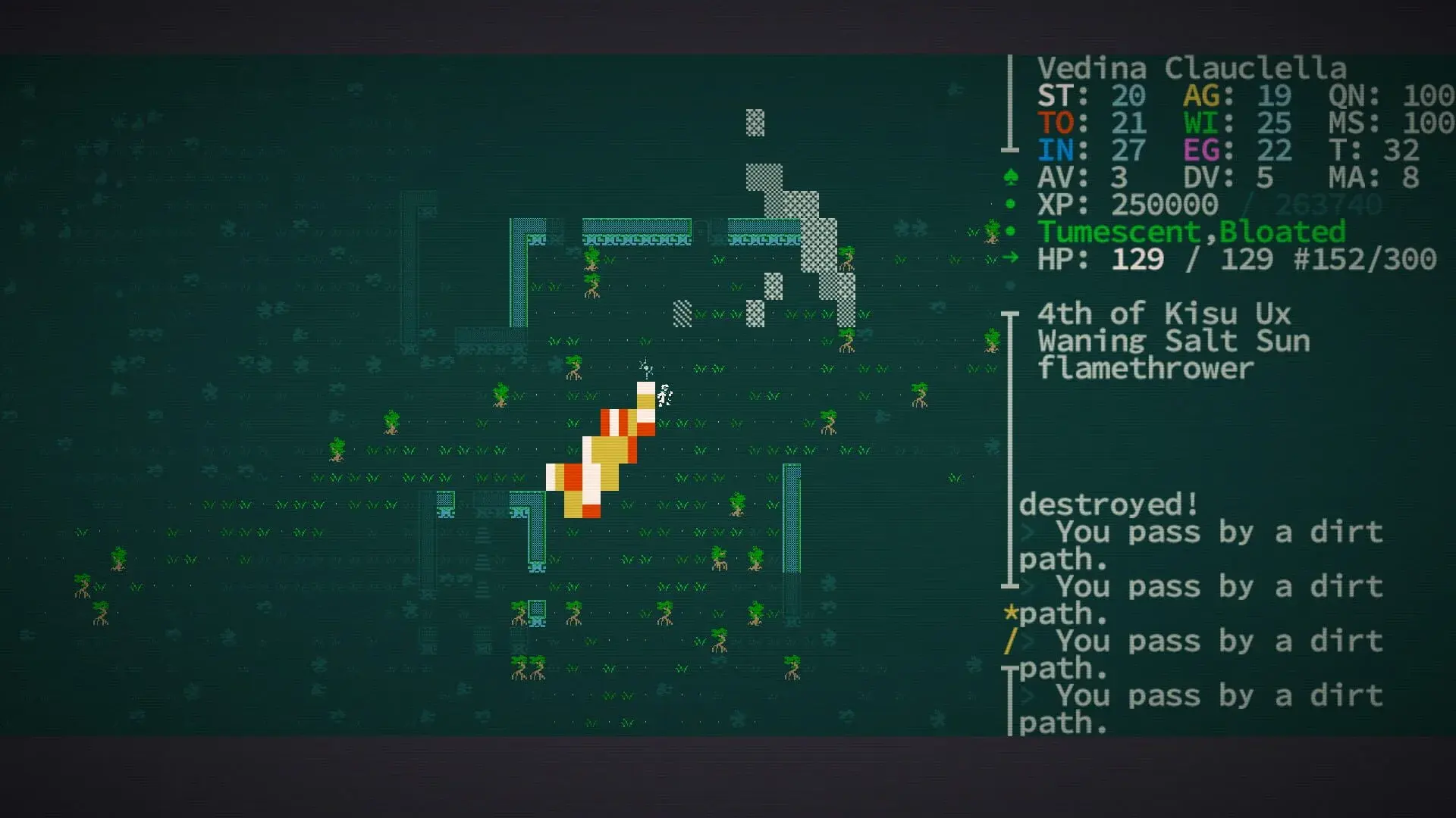 Caves of Qud - akcja w grze