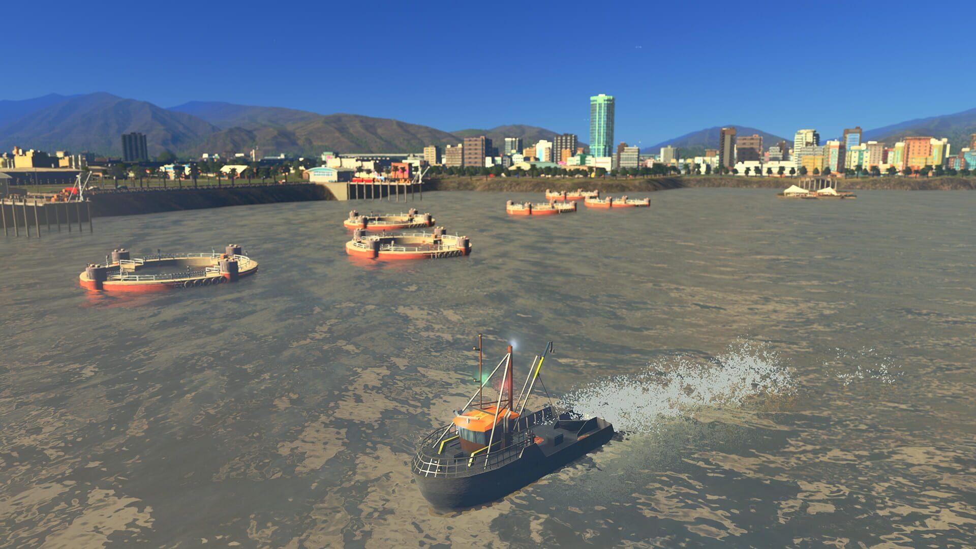 Cities: Skylines - Sunset Harbor - gameplay screenshot