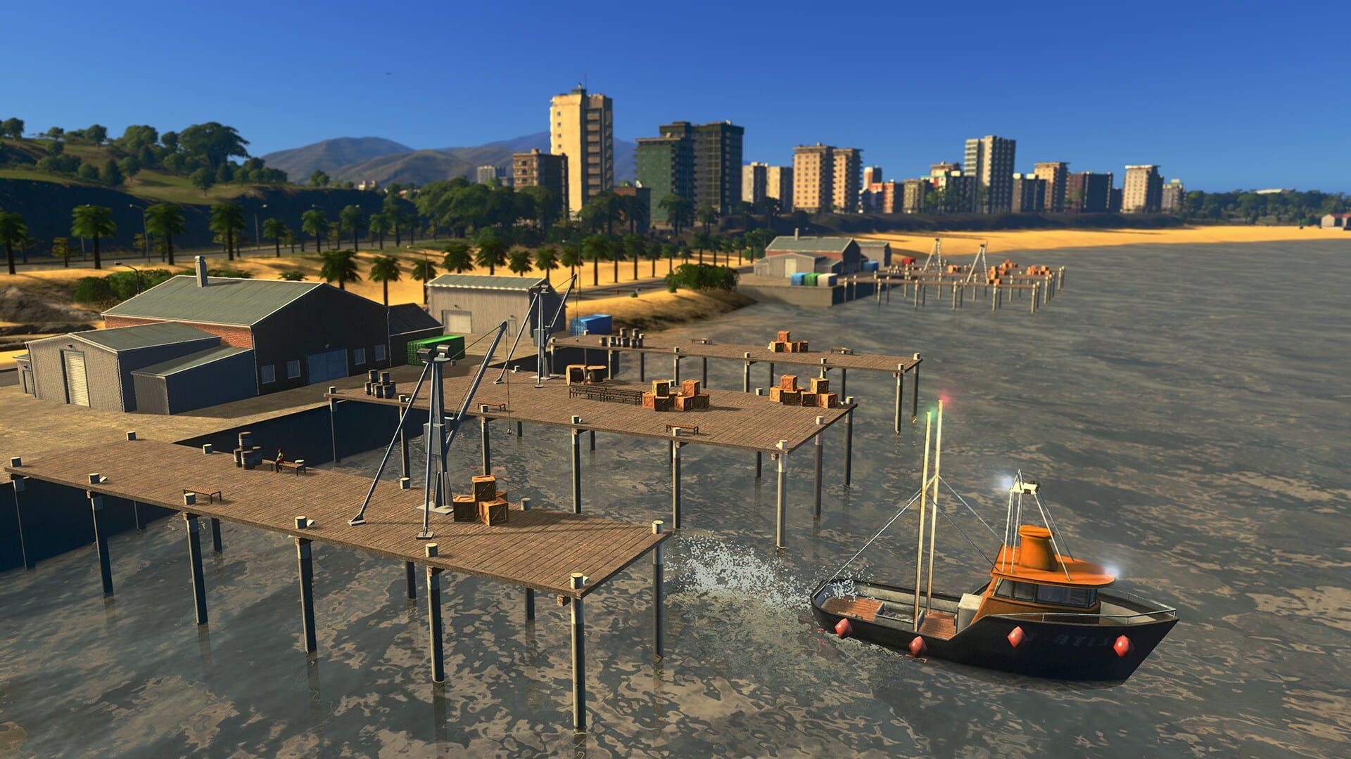 Cities: Skylines - Sunset Harbor - świat gry, lokacja