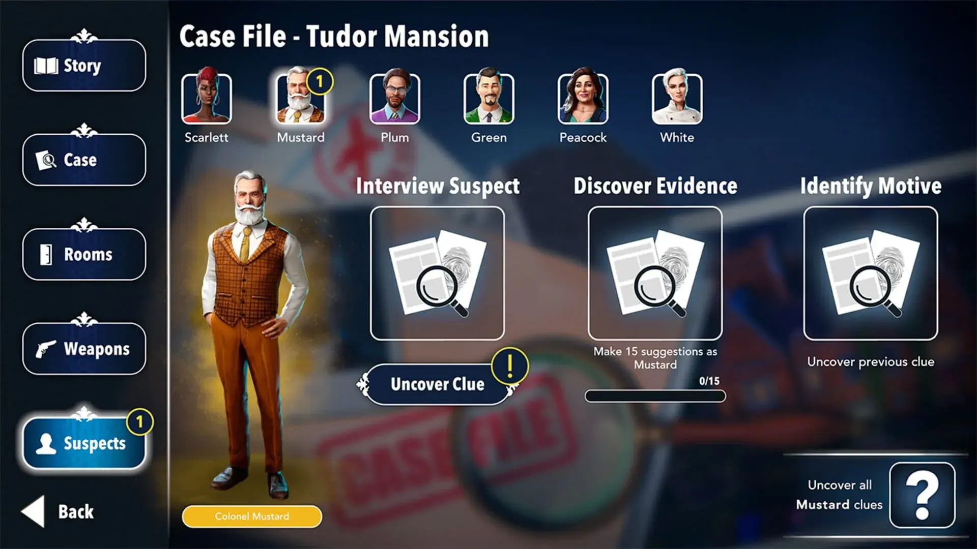 Clue/Cluedo - gameplay screenshot