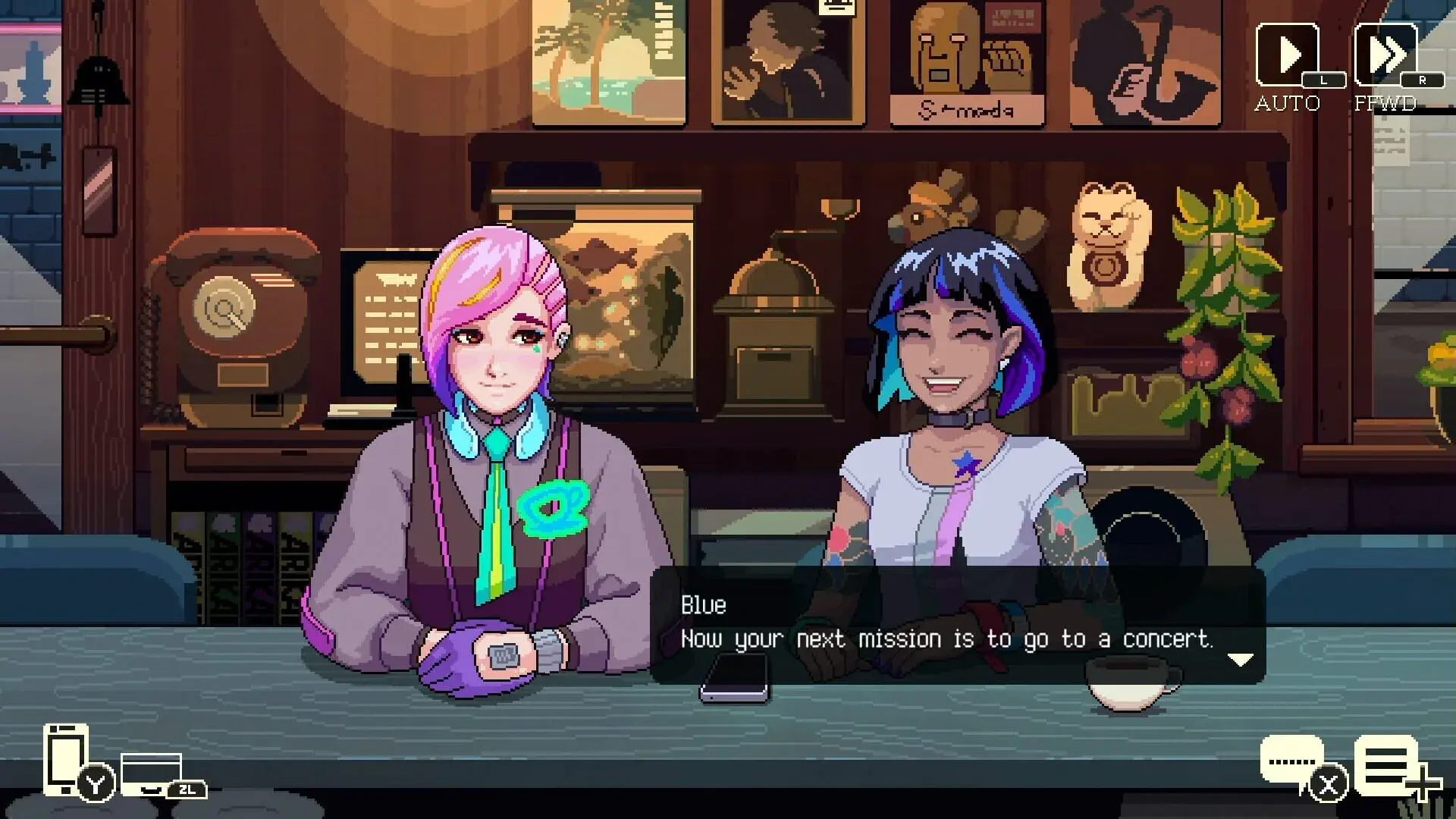 Coffee Talk: Tokyo (Switch) - gameplay screenshot