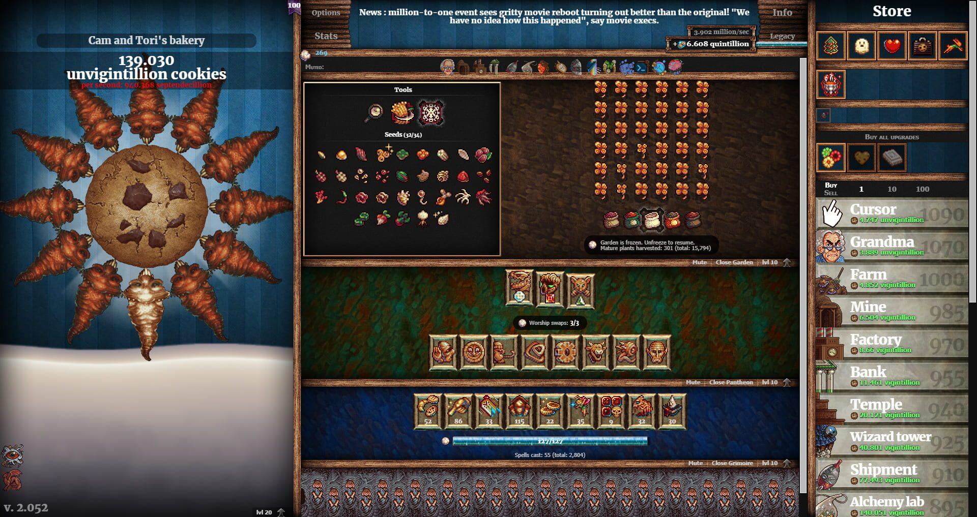 Cookie Clicker - gameplay screenshot