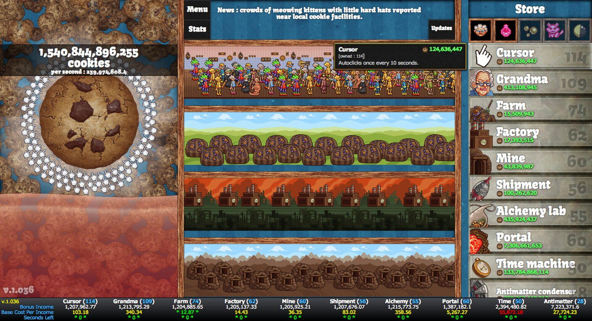 Cookie Clicker - akcja w grze