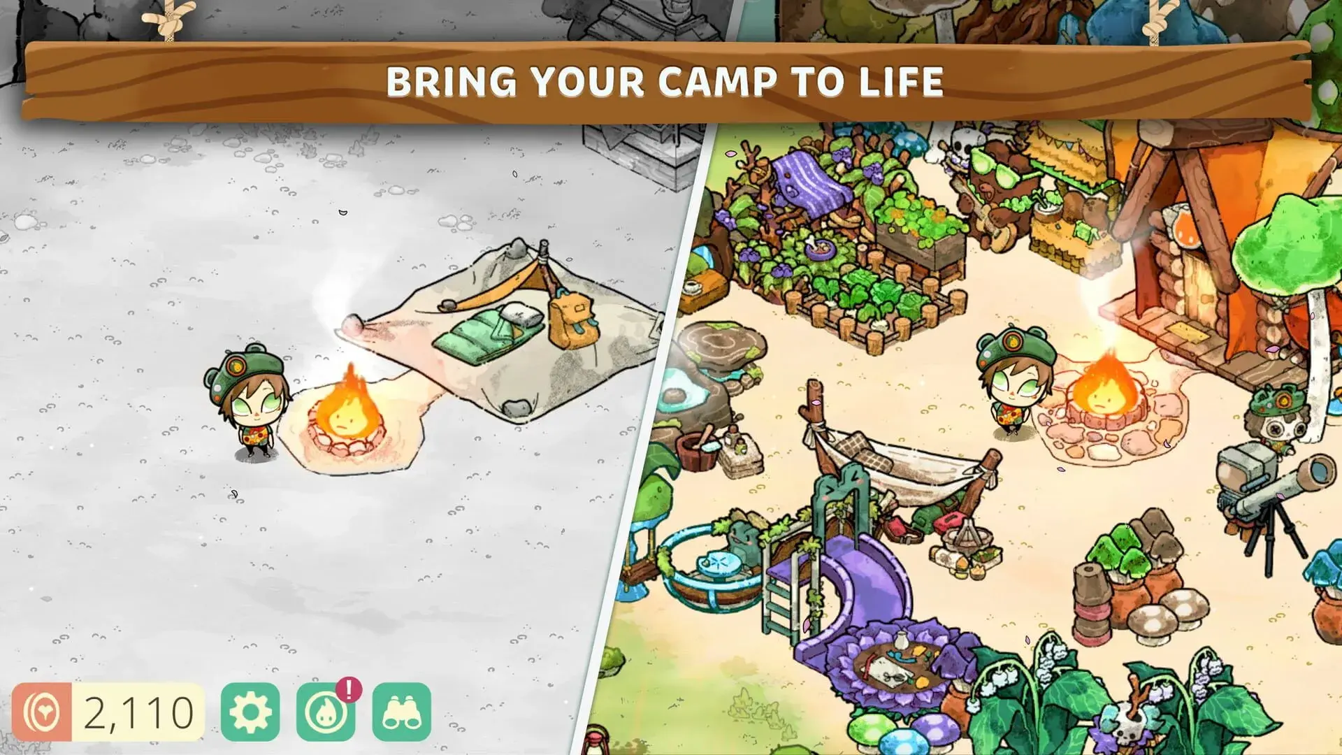 Cozy Grove: Camp Spirit (PS5) - świat gry, lokacja