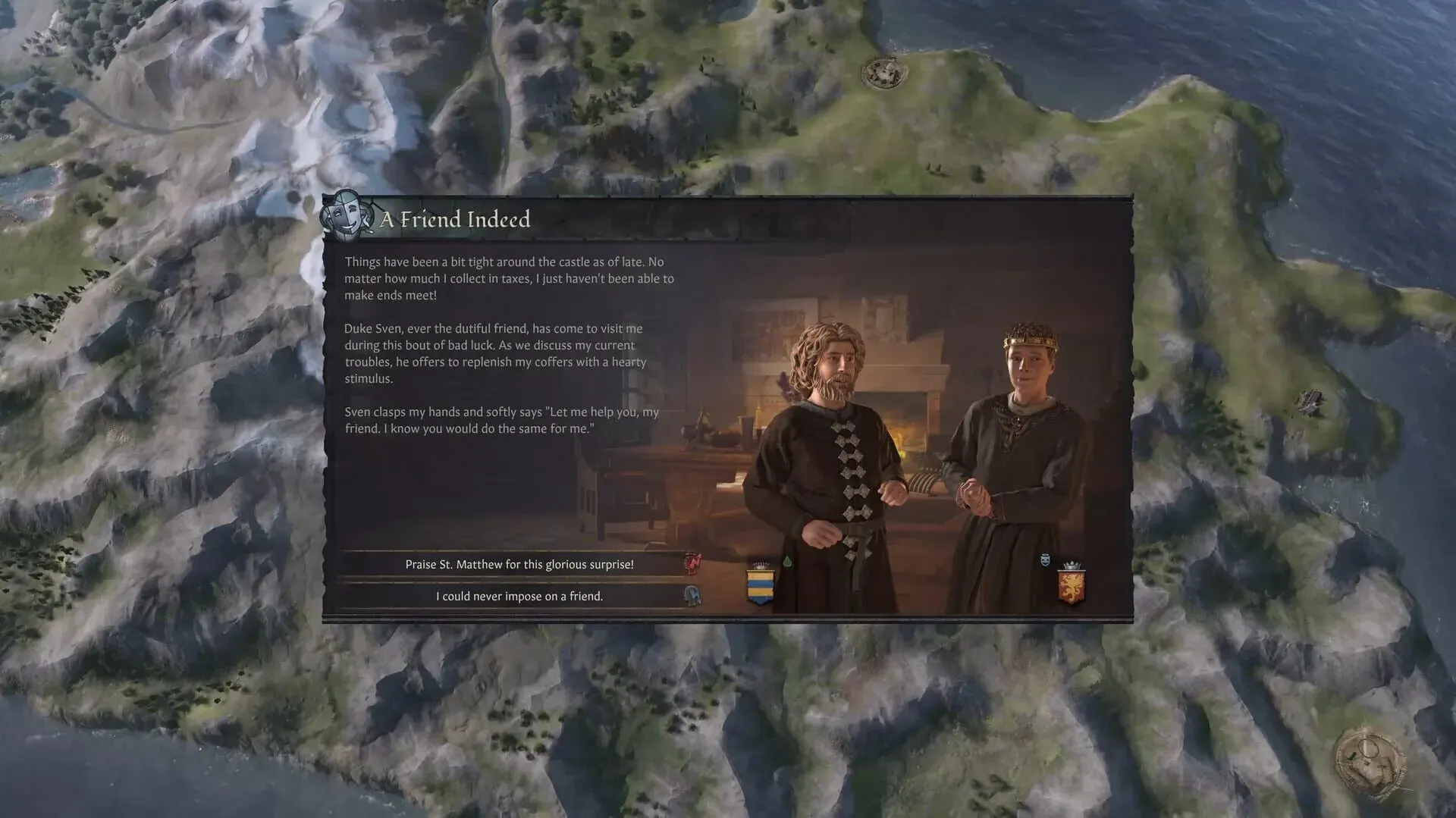 Crusader Kings III: Friends & Foes - akcja w grze