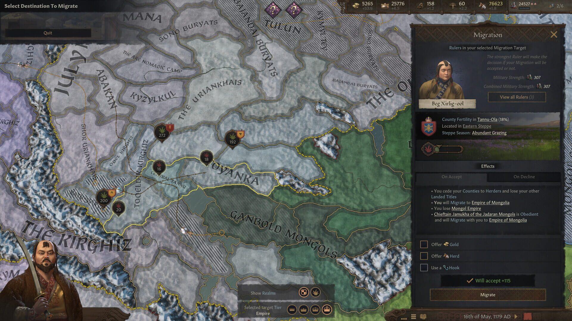 Crusader Kings III: Khans of the Steppe - akcja w grze