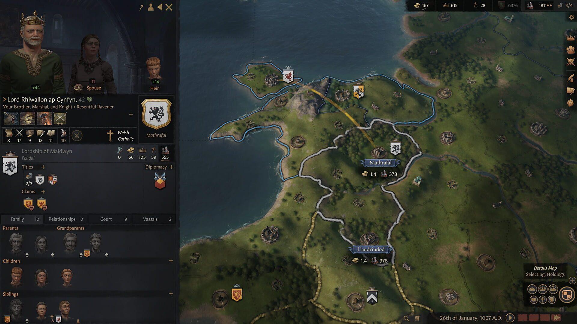 Crusader Kings III (PS5) - akcja w grze