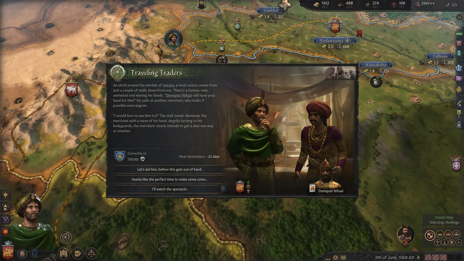 Crusader Kings III: Wandering Nobles - gameplay screenshot