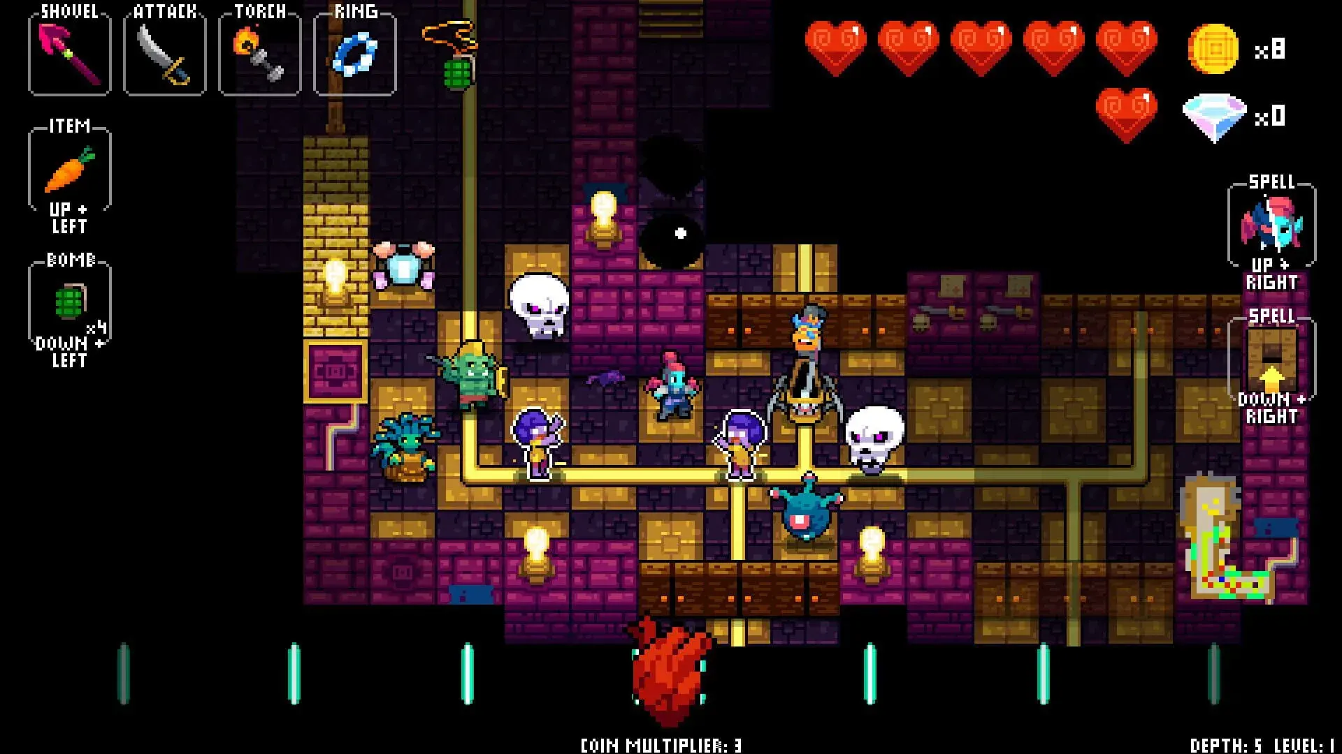 Crypt of the Necrodancer: Amplified - główny screenshot z gry
