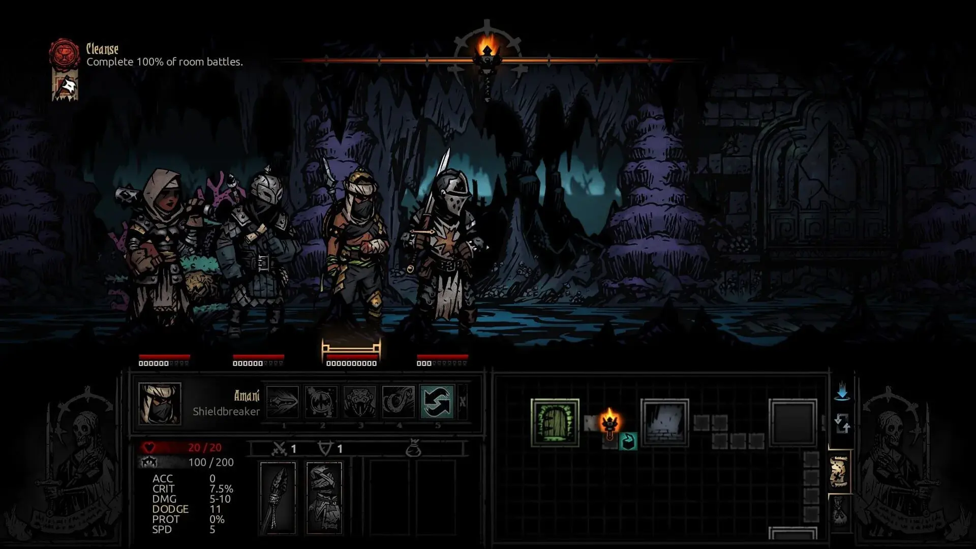 Darkest Dungeon: The Shieldbreaker - akcja w grze