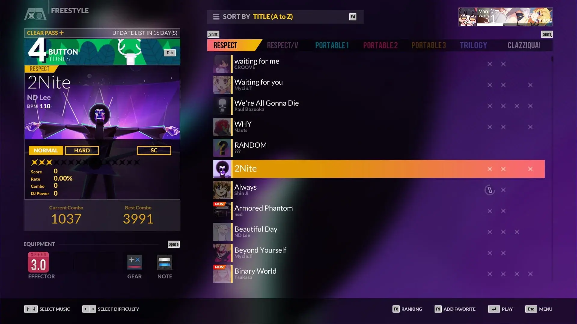 DJMax Respect V (Xbox Series & PC) - akcja w grze