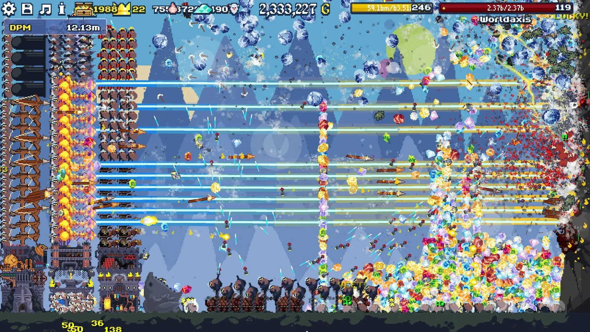 Dwarf Eats Mountain - gameplay screenshot