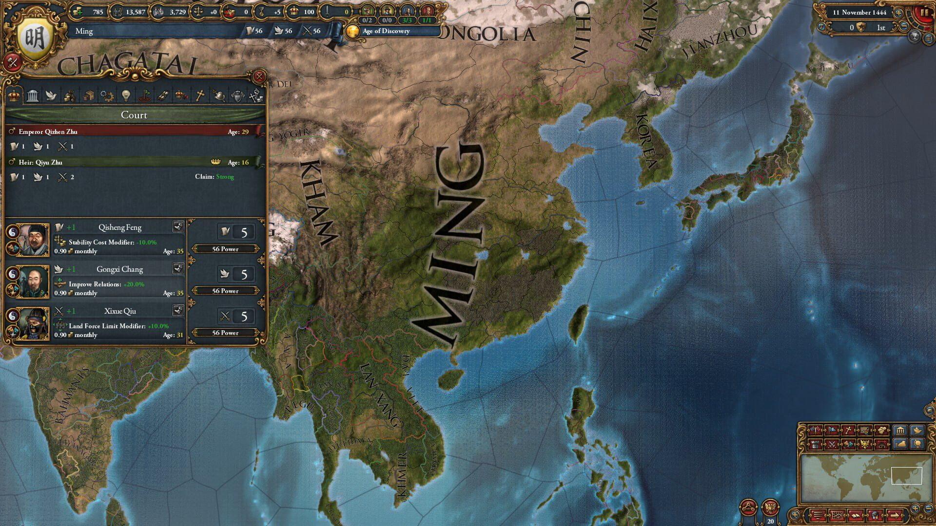 Europa Universalis IV - akcja w grze