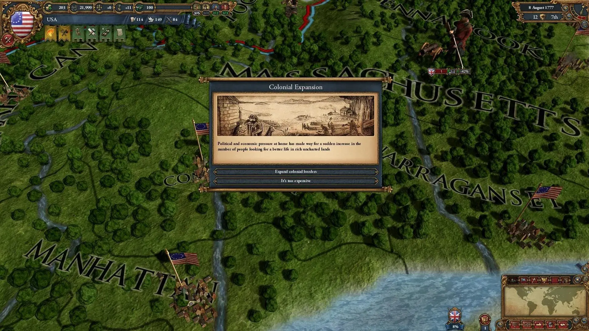 Europa Universalis IV: American Dream - gameplay screenshot