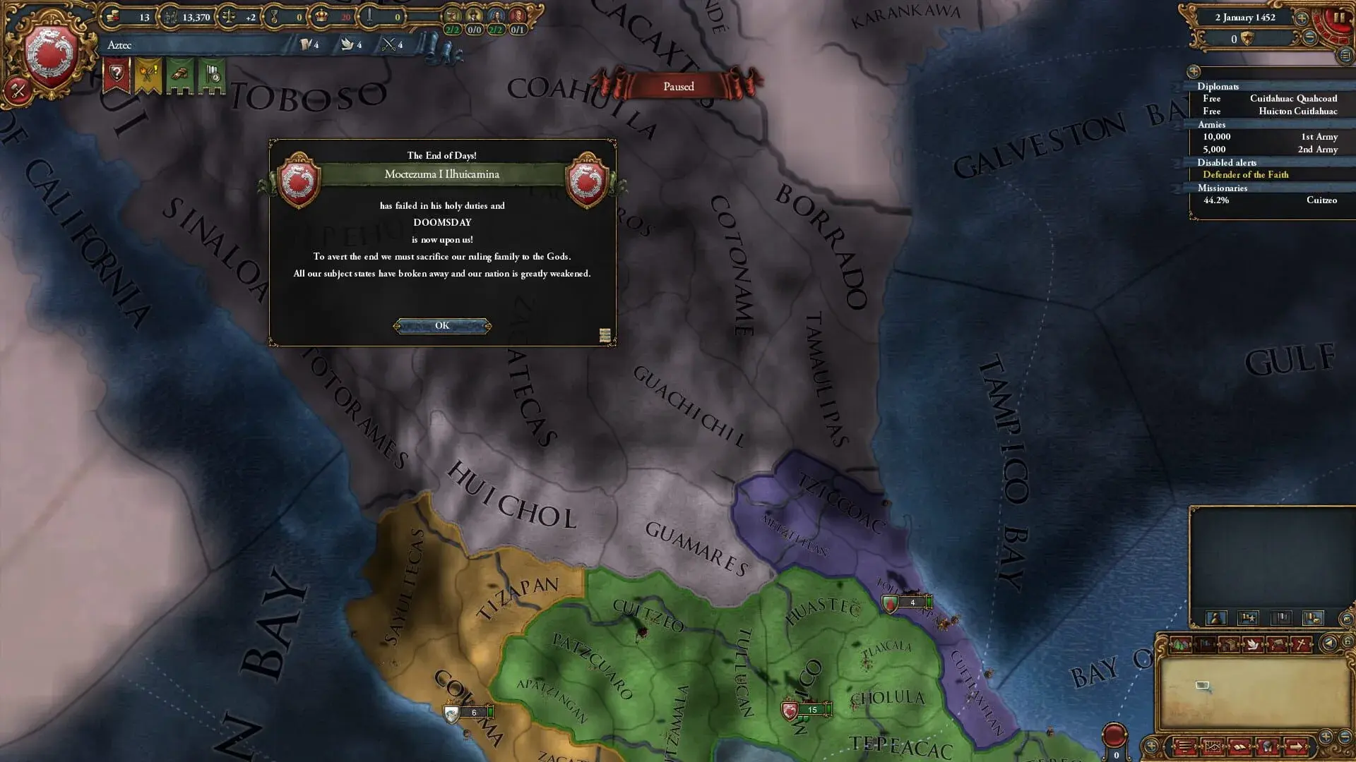 Europa Universalis IV: El Dorado - główny screenshot z gry