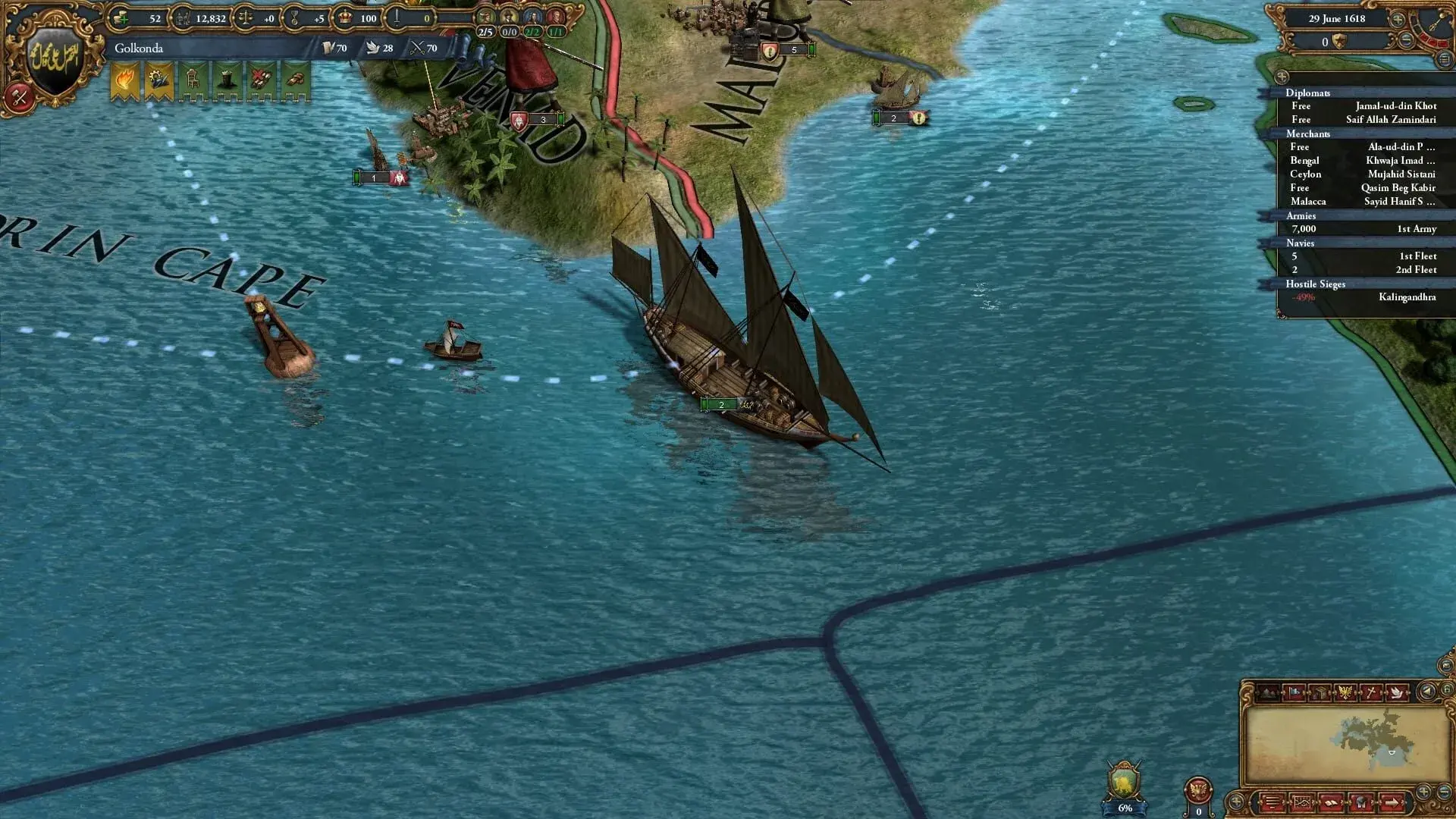 Europa Universalis IV: Indian Ships Unit Pack - akcja w grze