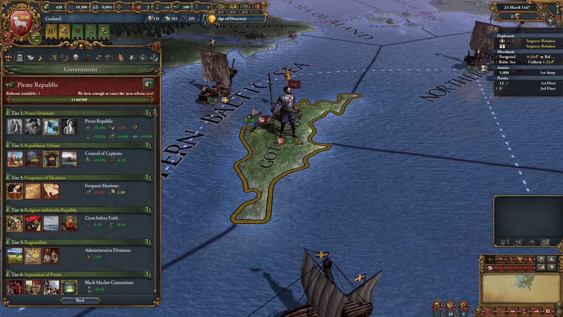 Europa Universalis IV: Lions of the North - główny screenshot z gry
