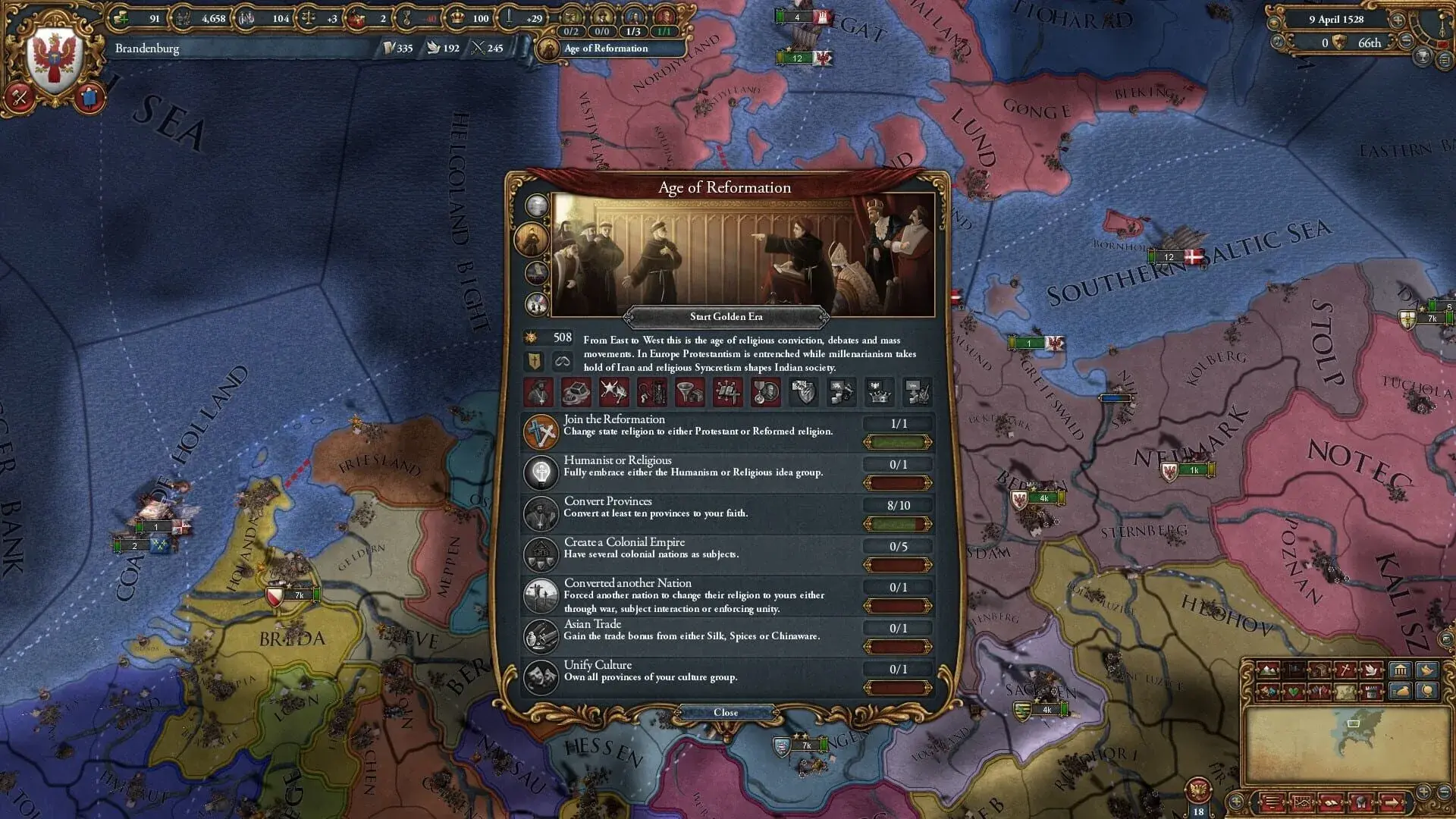 Europa Universalis IV: Mandate of Heaven - gameplay screenshot