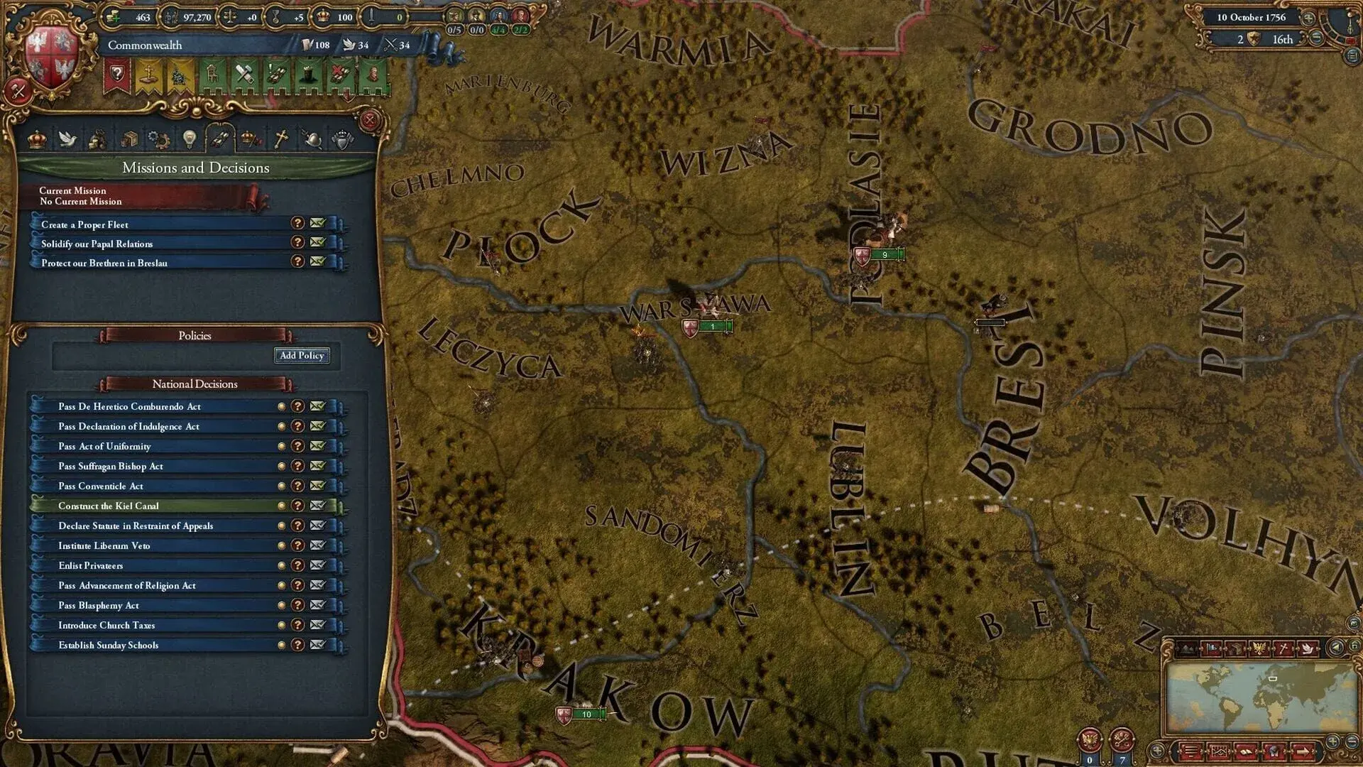Europa Universalis IV: Res Publica - główny screenshot z gry