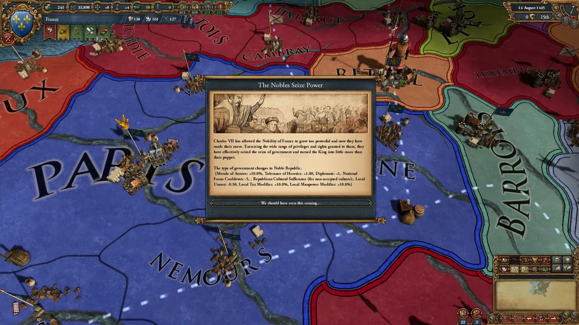 Europa Universalis IV: The Cossacks - gameplay screenshot