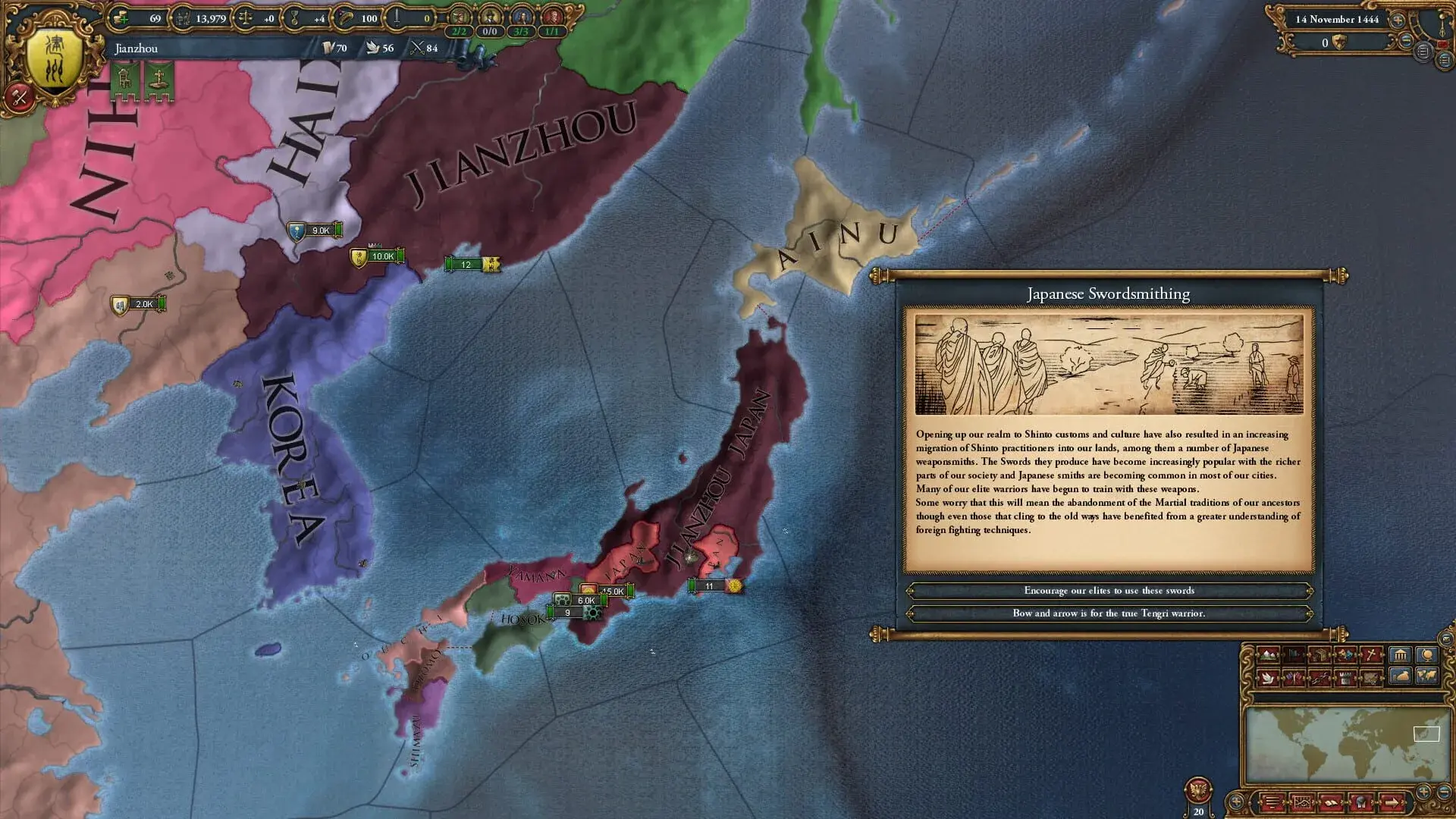 Europa Universalis IV: The Cossacks - akcja w grze