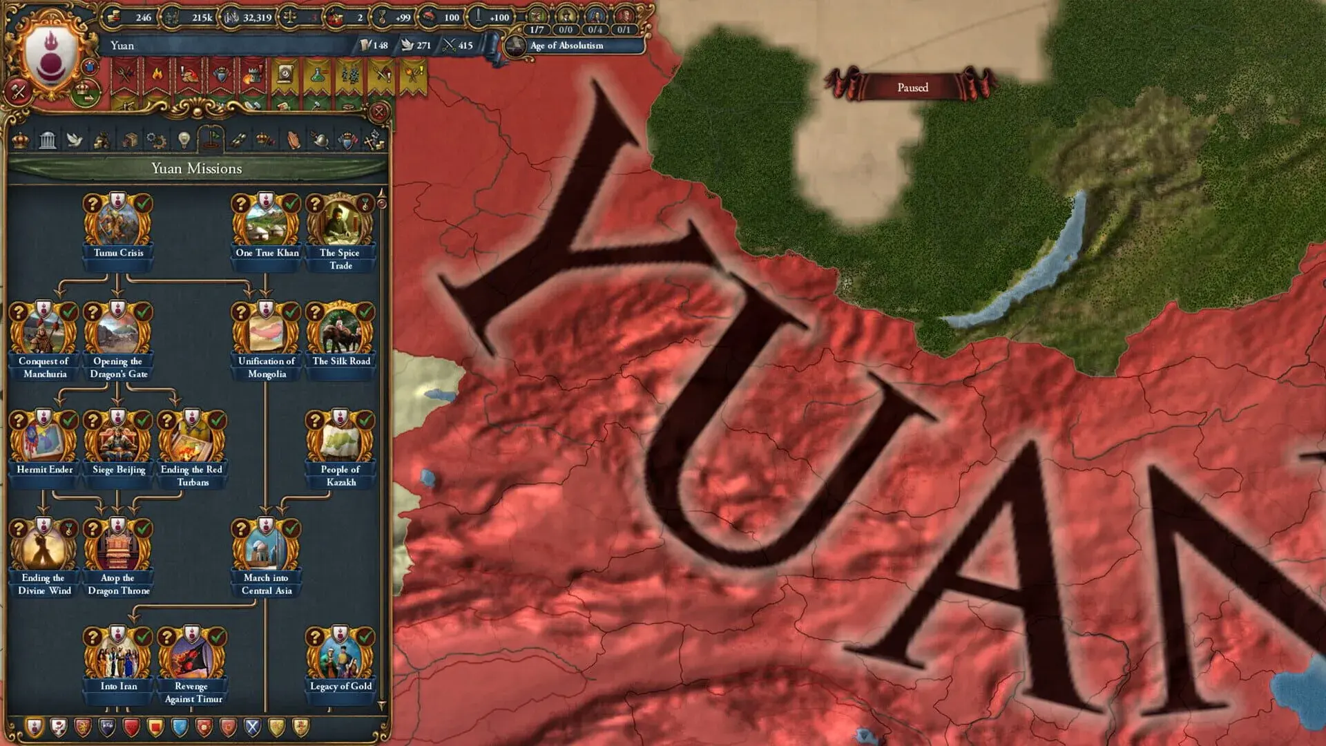 Europa Universalis IV: Winds of Change - akcja w grze