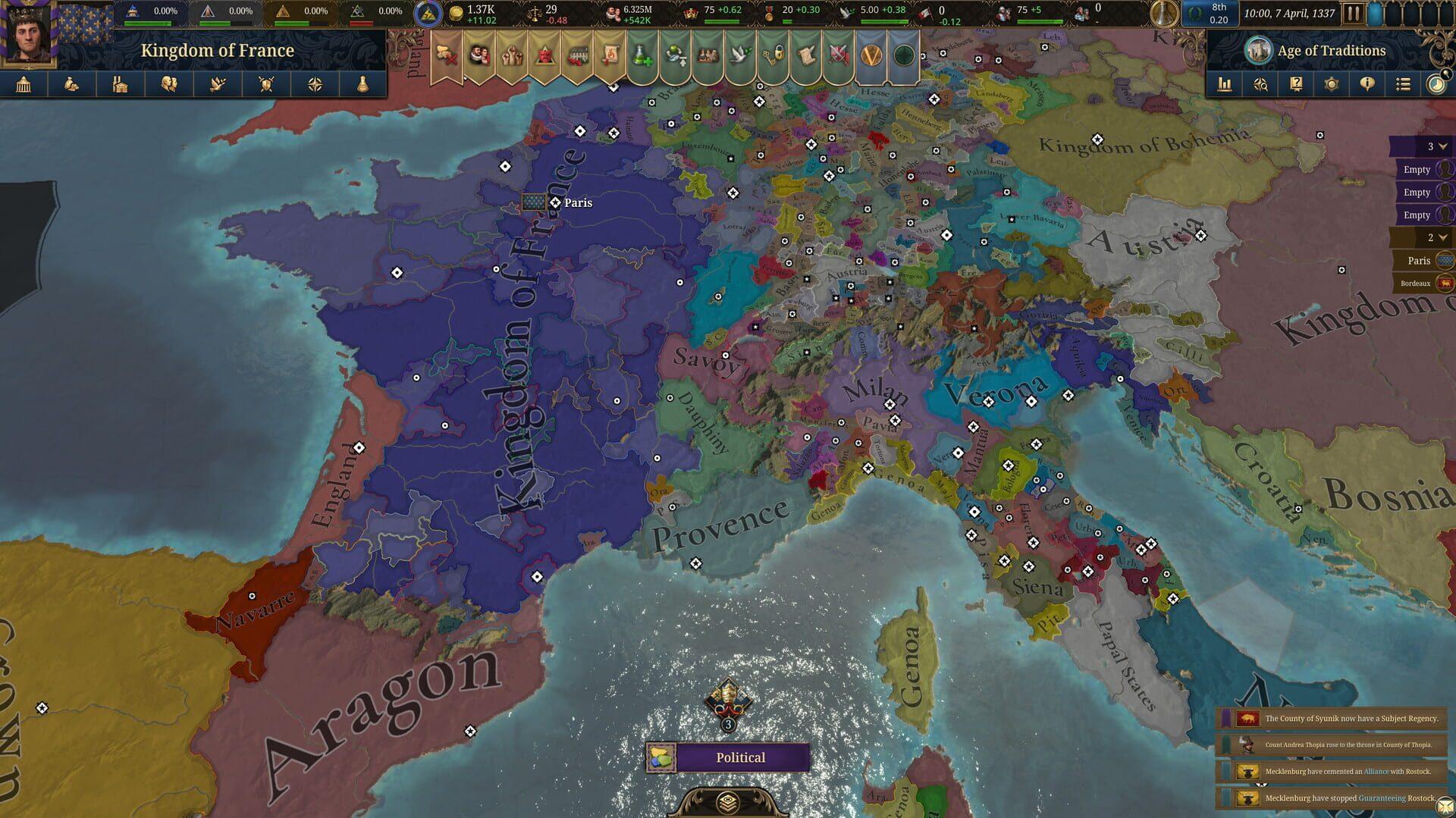 Europa Universalis V: Fate of the Phoenix - świat gry, lokacja