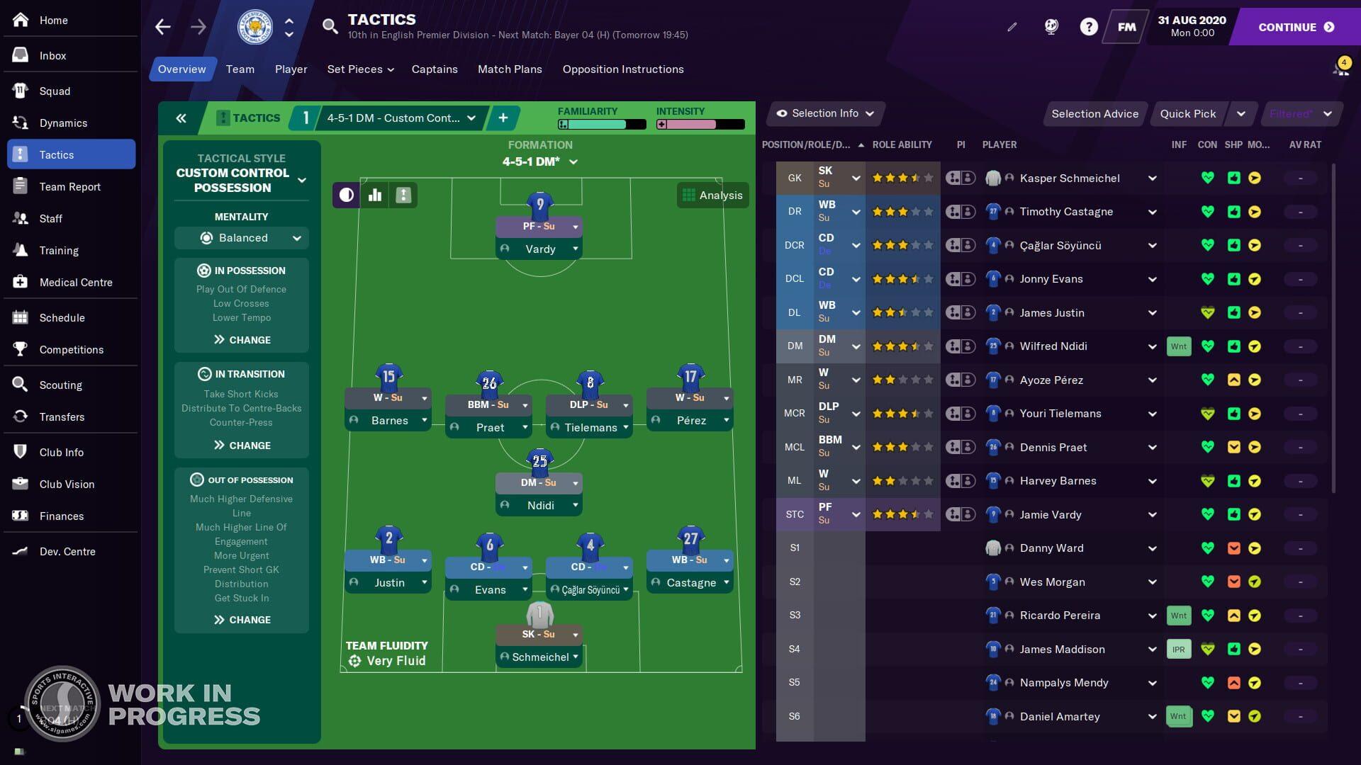 Football Manager 2021 - główny screenshot z gry