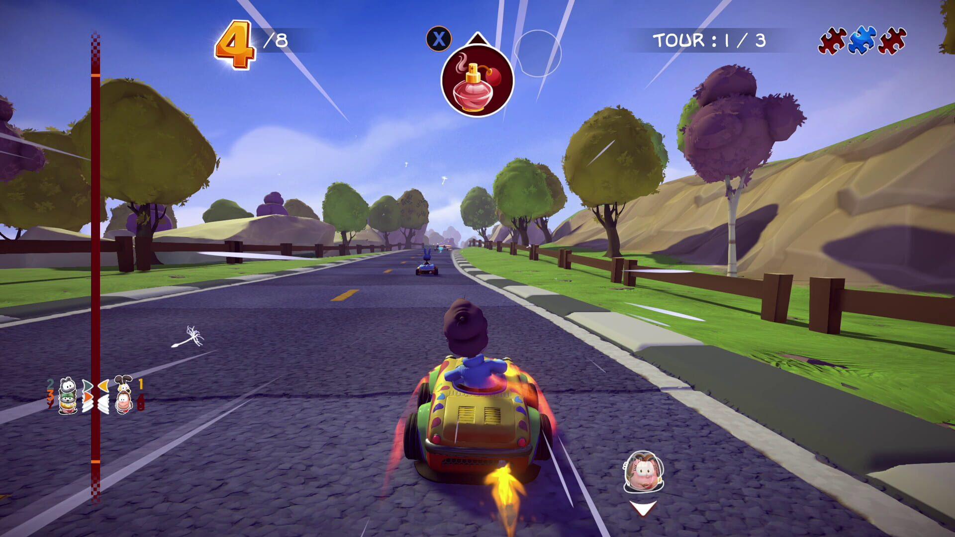 Garfield Kart: Furious Racing - akcja w grze