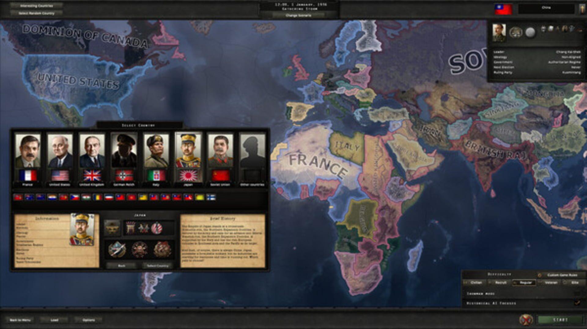 Hearts of Iron IV - gameplay screenshot
