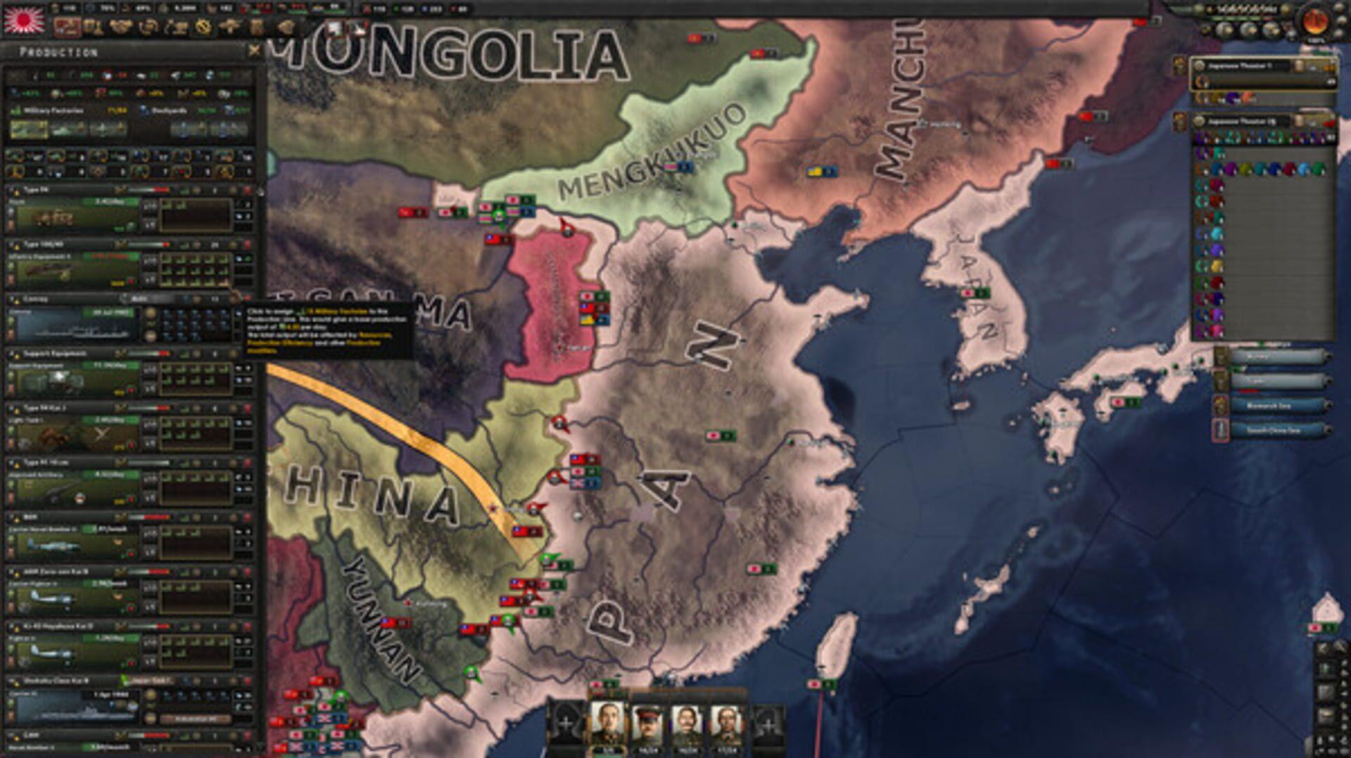 Hearts of Iron IV - akcja w grze