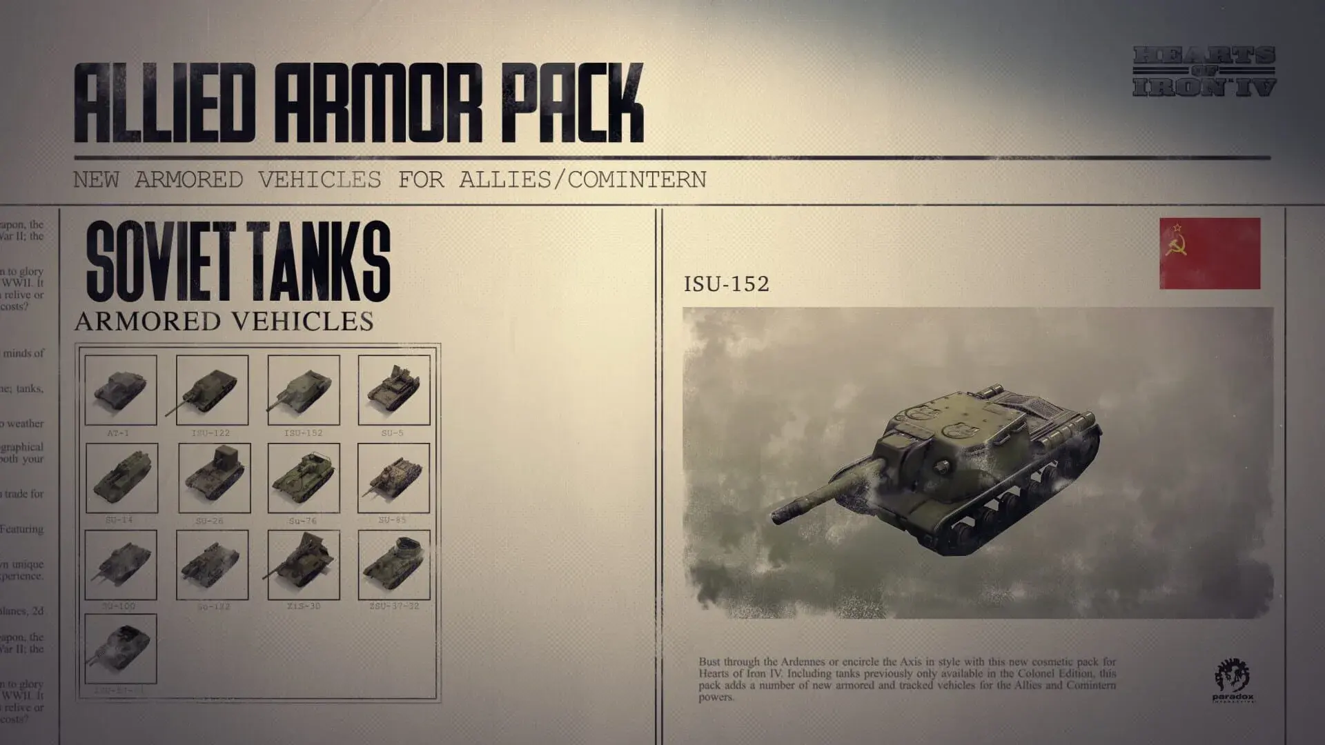 Hearts of Iron IV: Allied Armor Pack - obrazek z gry