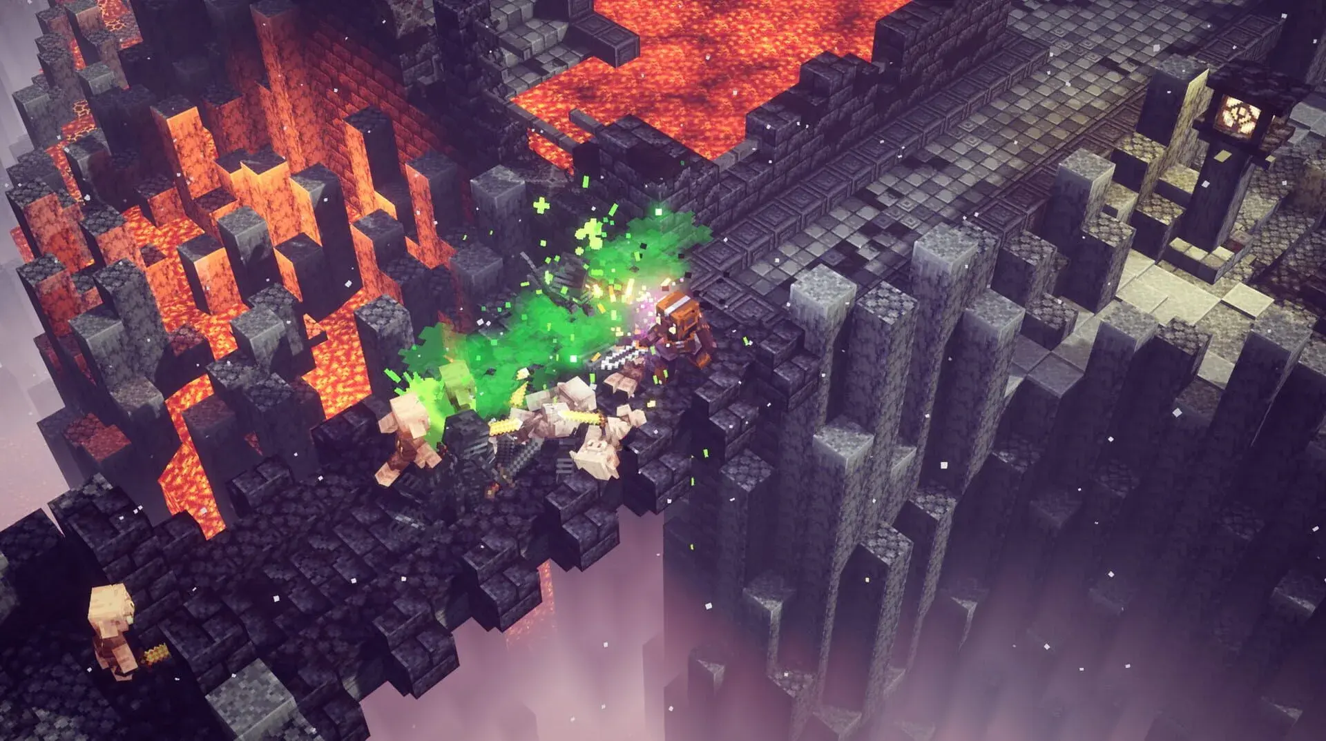 Minecraft Dungeons: Flames of the Nether - świat gry, lokacja