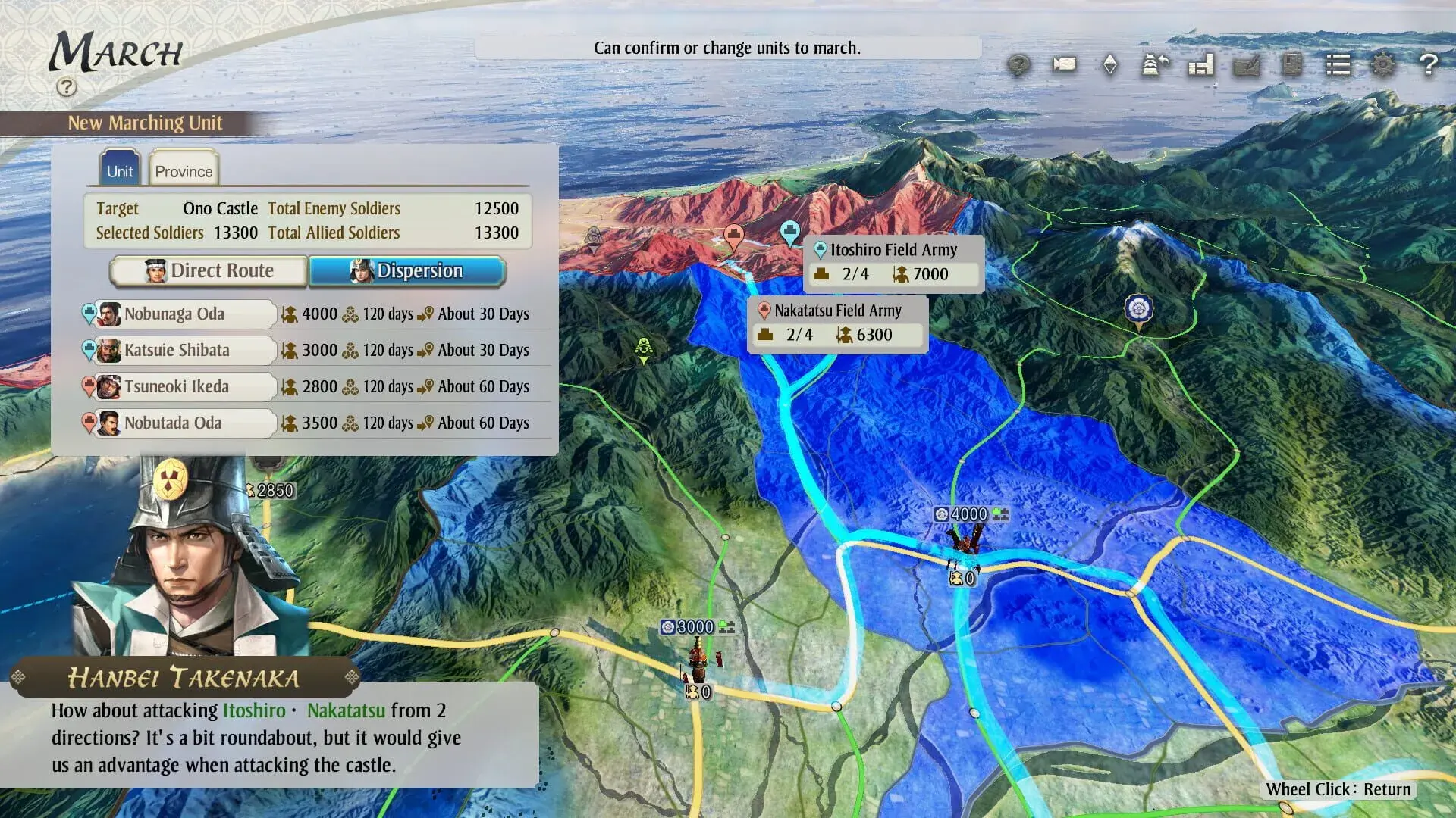Nobunaga's Ambition: Awakening: Deluxe Edition - akcja w grze