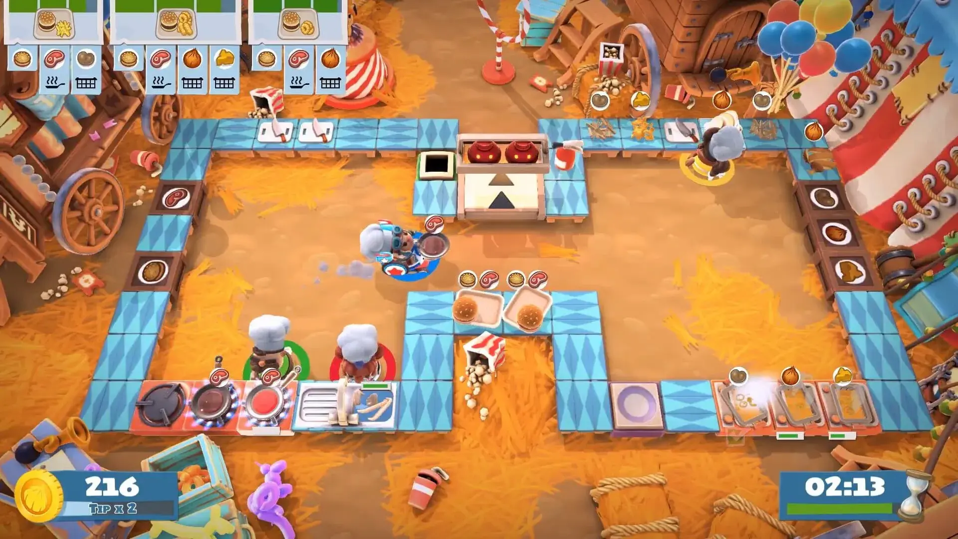 Overcooked! 2: Carnival of Chaos - akcja w grze