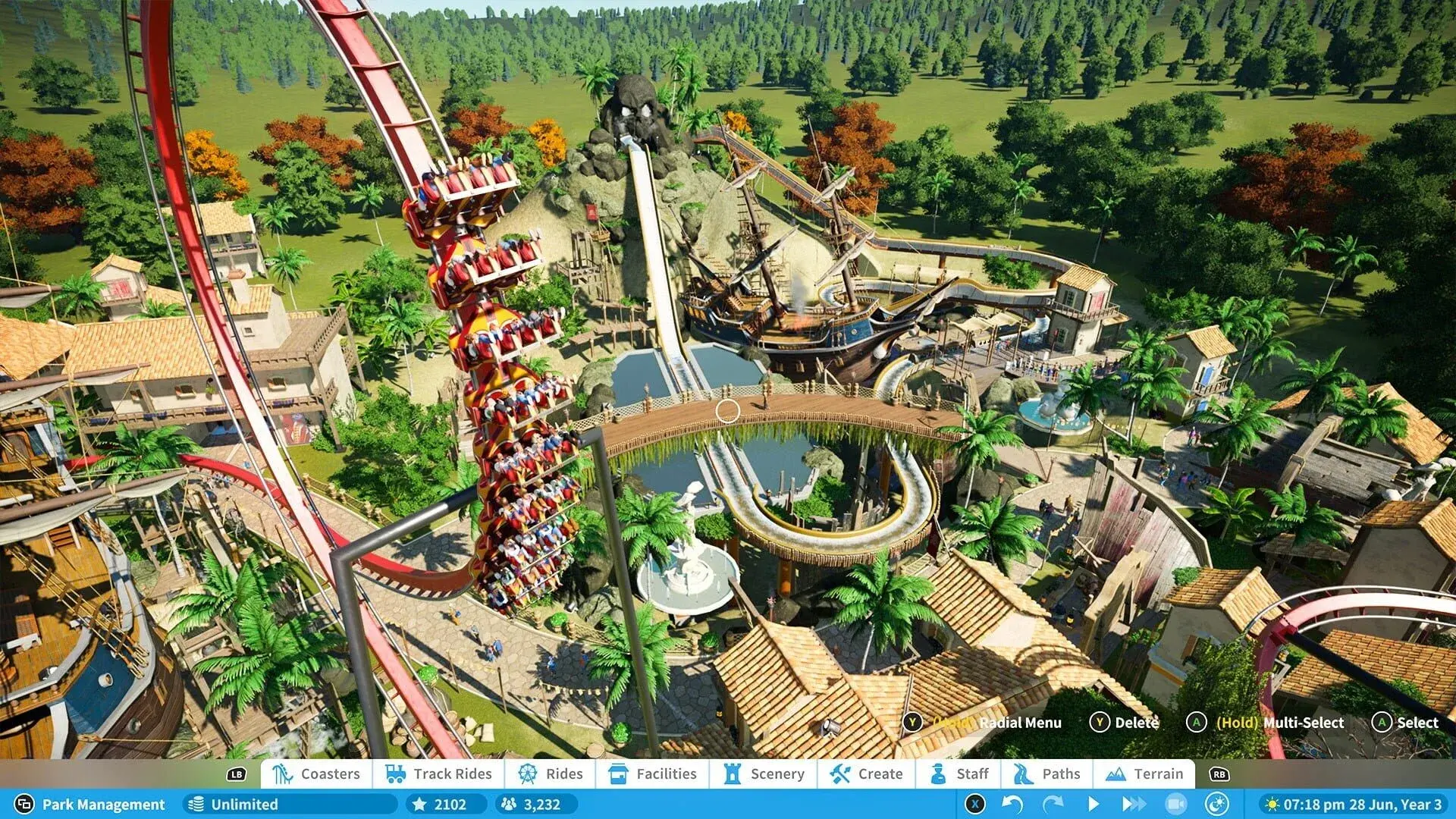 Planet Coaster: Deluxe Edition - główny screenshot z gry