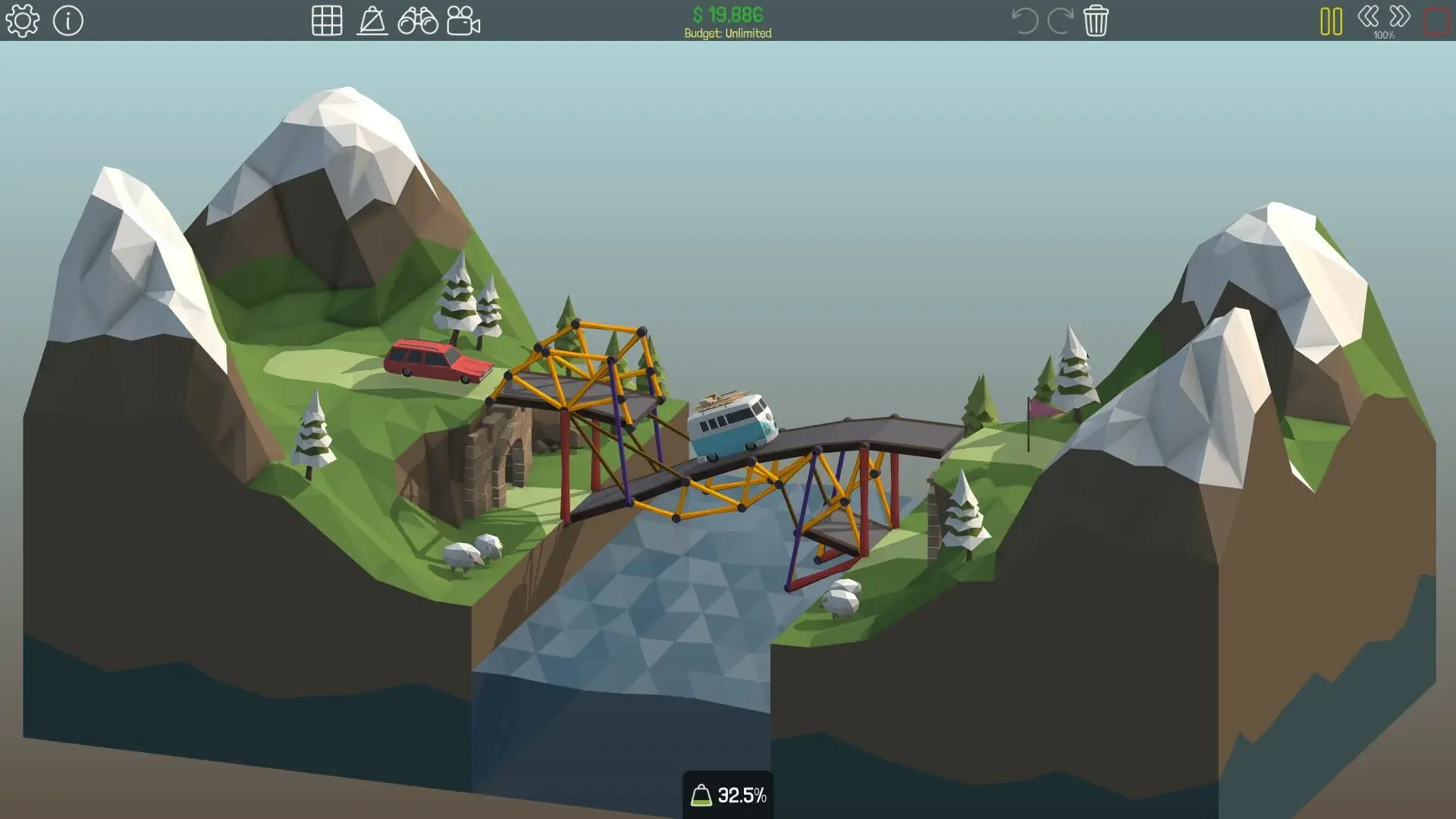 Poly Bridge - świat gry, lokacja