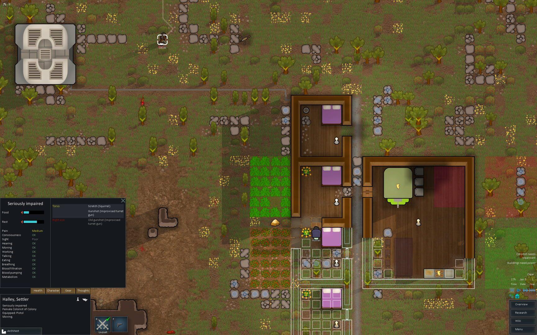 RimWorld - główny screenshot z gry