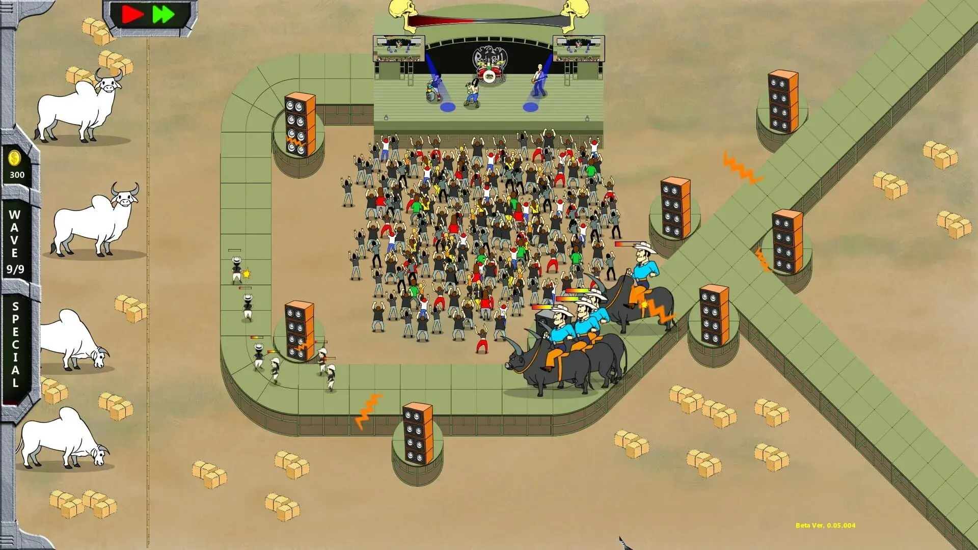 Rock 'N' Roll Defense - świat gry, lokacja