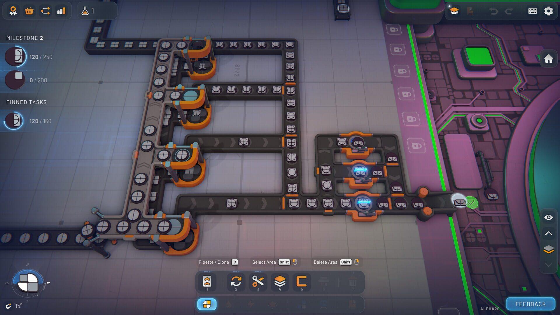Shapez 2: Factory - główny screenshot z gry
