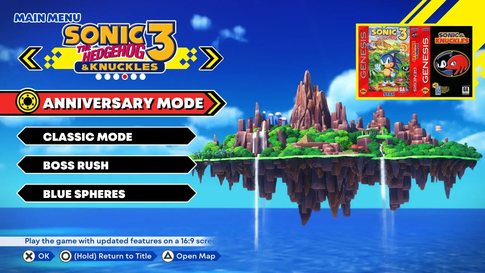 Sonic Origins - główny screenshot z gry