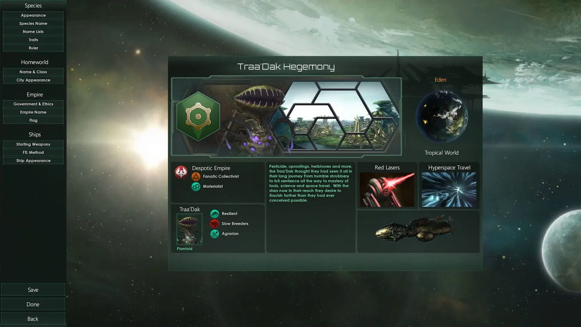 Stellaris: Plantoids - świat gry, lokacja