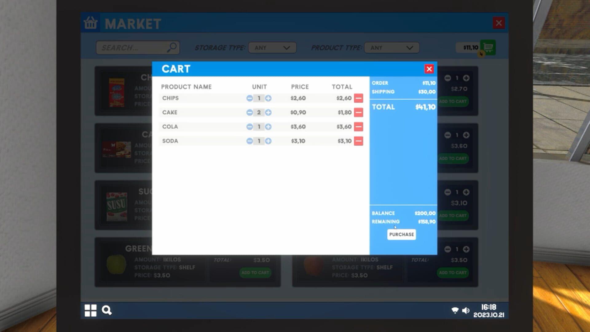 Supermarket Simulator - świat gry, lokacja