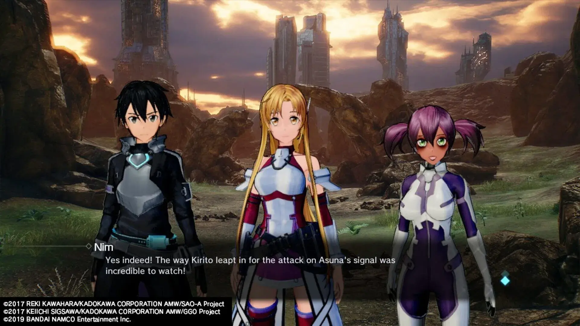 Sword Art Online: Fatal Bullet - Complete Edition - główny screenshot z gry