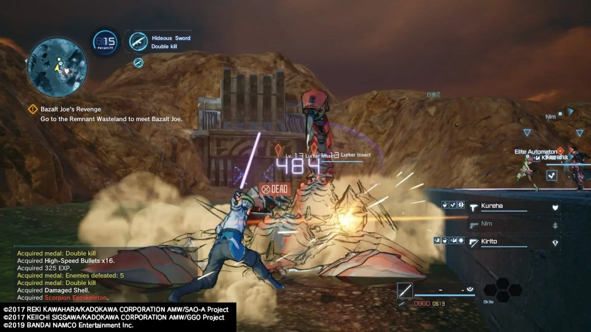Sword Art Online: Fatal Bullet - Complete Edition - akcja w grze