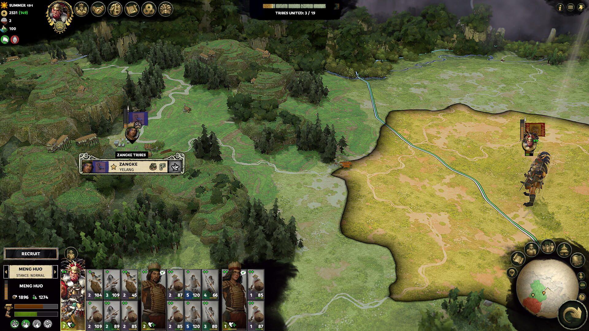 Total War: Three Kingdoms - The Furious Wild - akcja w grze