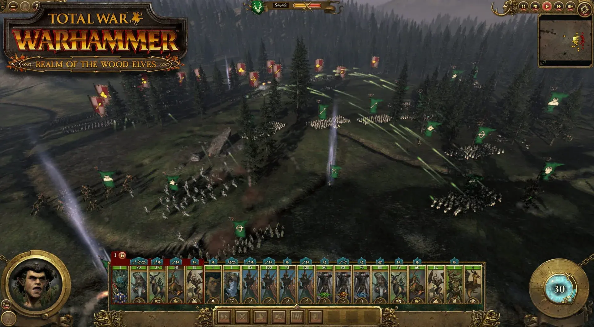 Total War: Warhammer - Realm of the Wood Elves - główny screenshot z gry